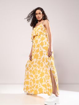 VERO MODA - Yellow Floral Maxi Dress