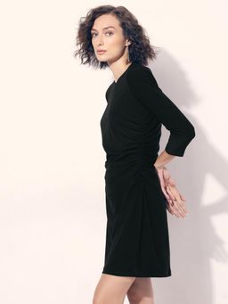 VERO MODA - Black Round Neck Mini Dress