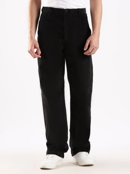 Calvin Klein - Men Black Cotton Solid Trouser