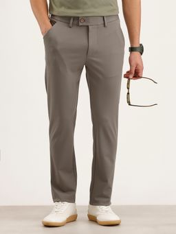 WROGN - Men Slim Fit Solid Green Trouser