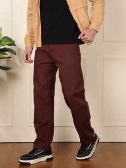 WROGN - Men Brown Loose Fit Solid Trouser