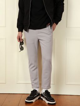 WROGN - Men Soft Cotton Blend Knit Grey Trouser