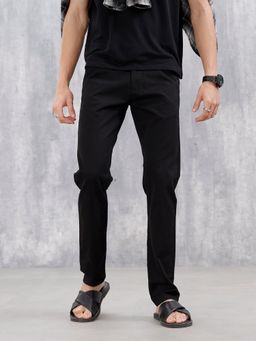 WROGN - Men Causla Slim Fit Black Trouser
