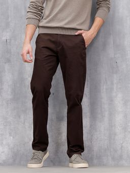 WROGN - Men Casual Slim Fit Brown Trouser