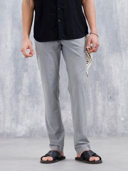 WROGN - Men Causla Slim Fit Grey Trouser