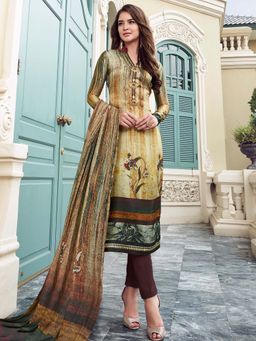 Stylee LIFESTYLE - Multi-Color Printed Unstitched Dress Material (Set of 3)