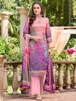 Stylee LIFESTYLE - Multi-Color Printed Unstitched Dress Material (Set of 3)