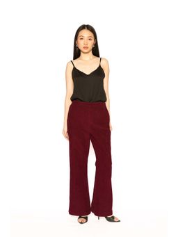 Contemponari - Wine Troy Solid Pant