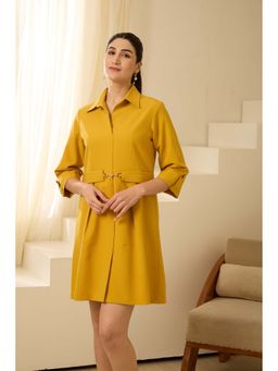 Haus of Handmade - Mustard Buttercup Solid Dress
