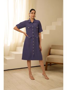 Haus of Handmade - Purple Amethyst Solid Dress