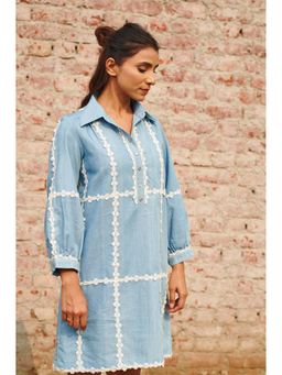 Haus of Handmade - Blue Linear Dress