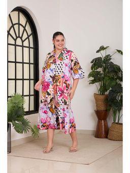 Haus of Handmade - Multi-Color Flamingo Printed Dress