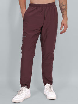 Dida - Men Maroon Solid Trackpant