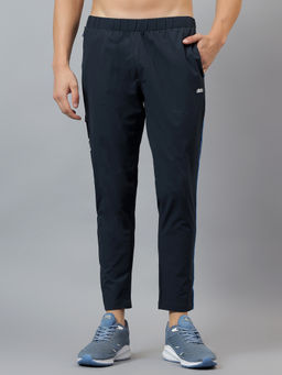 Dida - Men Navy Blue Solid Trackpant