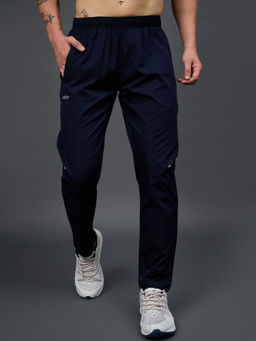 Dida - Men Navy Blue Solid Trackpant
