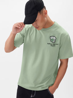 The Souled Store - Green Hopes & Dreams Oversized T-Shirt