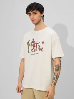 The Souled Store - White Deadpool Corps Oversized T-Shirt