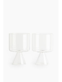 H&M - Transparent 2-Pack Mouth-Blown Glass Tumblers