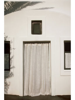 H&M - White 2-Pack Slub-Weave Curtains
