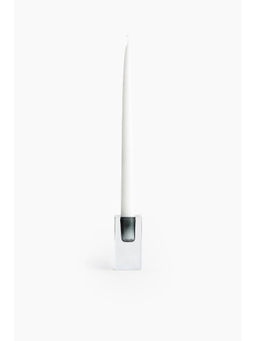 H&M - Grey Glass Candlestick