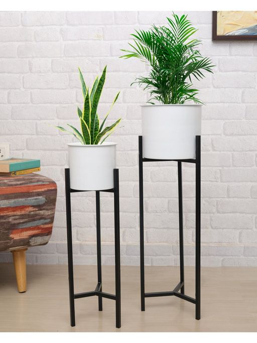 Homesake Metal Planters Indoor 2 Pieces Triangle Black