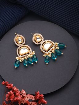 Aatmana - Gold-Plated Kundan & CZ Studded Drop Earrings