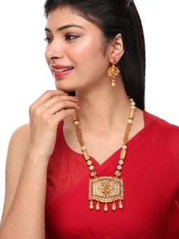 Anika's Creations - New Luxury Necklace and Earrings Temple Jewellery for wedding wear