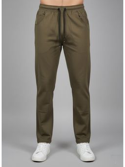 SANDPIPER - Brown Men Cotton Lycra Trackpant