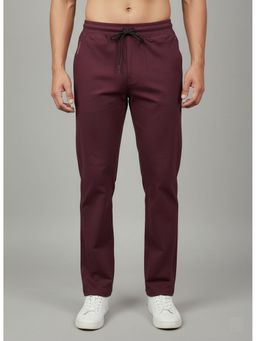 SANDPIPER - Wine Men Cotton Lycra Trackpant