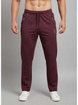 SANDPIPER - Wine Men Cotton Lycra Trackpant