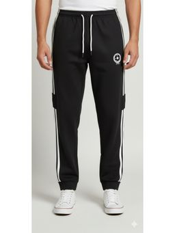 SANDPIPER - Black Men Cotton Blend Striper Joggers