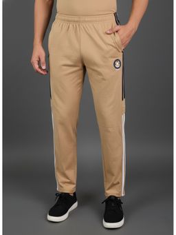 SANDPIPER - Brown Men Cotton Blend Striper Joggers
