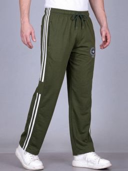 SANDPIPER - Olive Men Cotton Stripe Trackpant