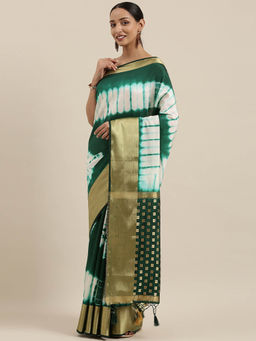 Mimosa - Women Banarasi Style Silk Saree With Unstitched Blouse