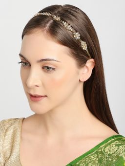 OOMPH - Gold Pearls & Kundan Ethnic Hair Chain