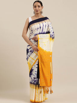 Mimosa - Women Banarasi Style Silk Saree With Unstitched Blouse