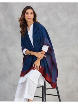 Fabindia - Navy Wool Poncho