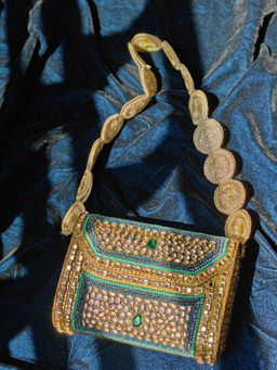 Tash Bags - Sheesh Mahal Noor In Kundan and Glass Handbag