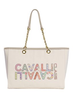 Cavalli Class - Beige Synthetic Vale Tote Bag