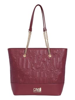 Cavalli Class - Wine Synthetic Rose Tote Bag