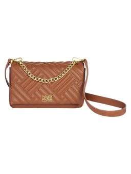 Cavalli Class - Tan Synthetic Lidia Crossbody Bag