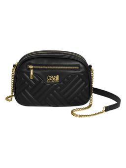 Cavalli Class - Black Synthetic Rose Crossbody Bag