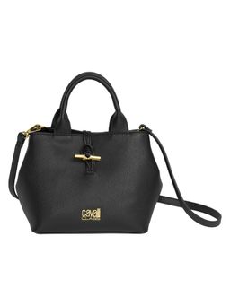 Cavalli Class - Black Synthetic Mara Satchel Bag with Detachable Strap