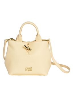 Cavalli Class - Yellow Synthetic Mara Satchel Bag with Detachable Strap