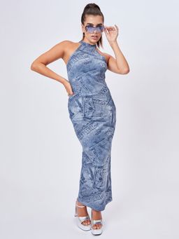 Cider - Jersey Halter Sleeveless Maxi Dress