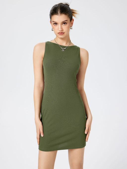 knee length dresses for ladies Apple Cider Sippin Mini Dress in Hunter Green S / Hunter-Green main image 0