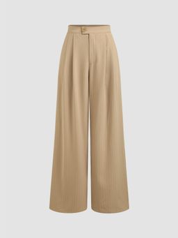 Cider - Striped High Waist Wide Leg Pants
