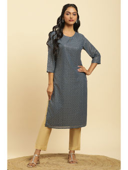 W - Blue Geometric Kurta