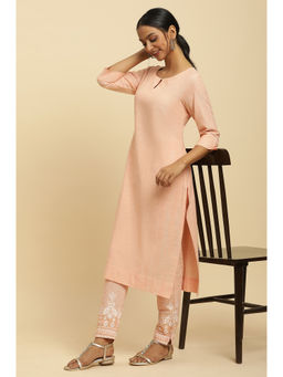 W - Coral Stripes Kurta and Slim Pant (Set of 2)