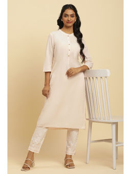 W - Pink Stripes Kurta and Slim Pant (Set of 2)